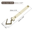 thumbnail image 2 of Unique Bargains 4Pack PU Leather S Hooks for Hanging Multipurpose Camping Hook Hanger, Gray, 2 of 6
