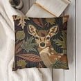 thumbnail image 3 of SHANXI Square Pillow Covers Decorative Throw Pillows Soft Velvet Pillowcase Cushion Cases Rustic Animals Bear Moose Deer Country Style Farmhouse Lodge Wildlife 22x22in, 3 of 5