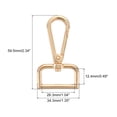 thumbnail image 2 of Uxcell 10Pack Swivel Clasps, 1" D Ring Lobster Clasp Claw Push Gate Snap Hook, Gold, 2 of 5