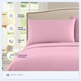 thumbnail image 4 of Sweet Home Collection Twin XL Sheet Sets, Classic 1800 Series Deep Pocket 3 Piece, Luxury Soft Microfiber Bed Sheet Sets, Pink, 4 of 5