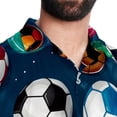 thumbnail image 5 of Football Men's Short Sleeve Button Down Casual Beach Printed Shirts, 5 of 6