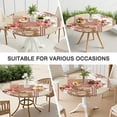 thumbnail image 7 of Pioneer Flower Floral Print Pattern Round Fitted Tablecloth with Elastic Edge,Dining Table Cover Waterproof,Outdoor Round Tablecloth for Camping,Dining,Indoor and Outdoor, 7 of 7