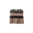 thumbnail image 3 of Cassandra Traditional Decorative Ottoman Black/Ivory Floral, 3 of 7
