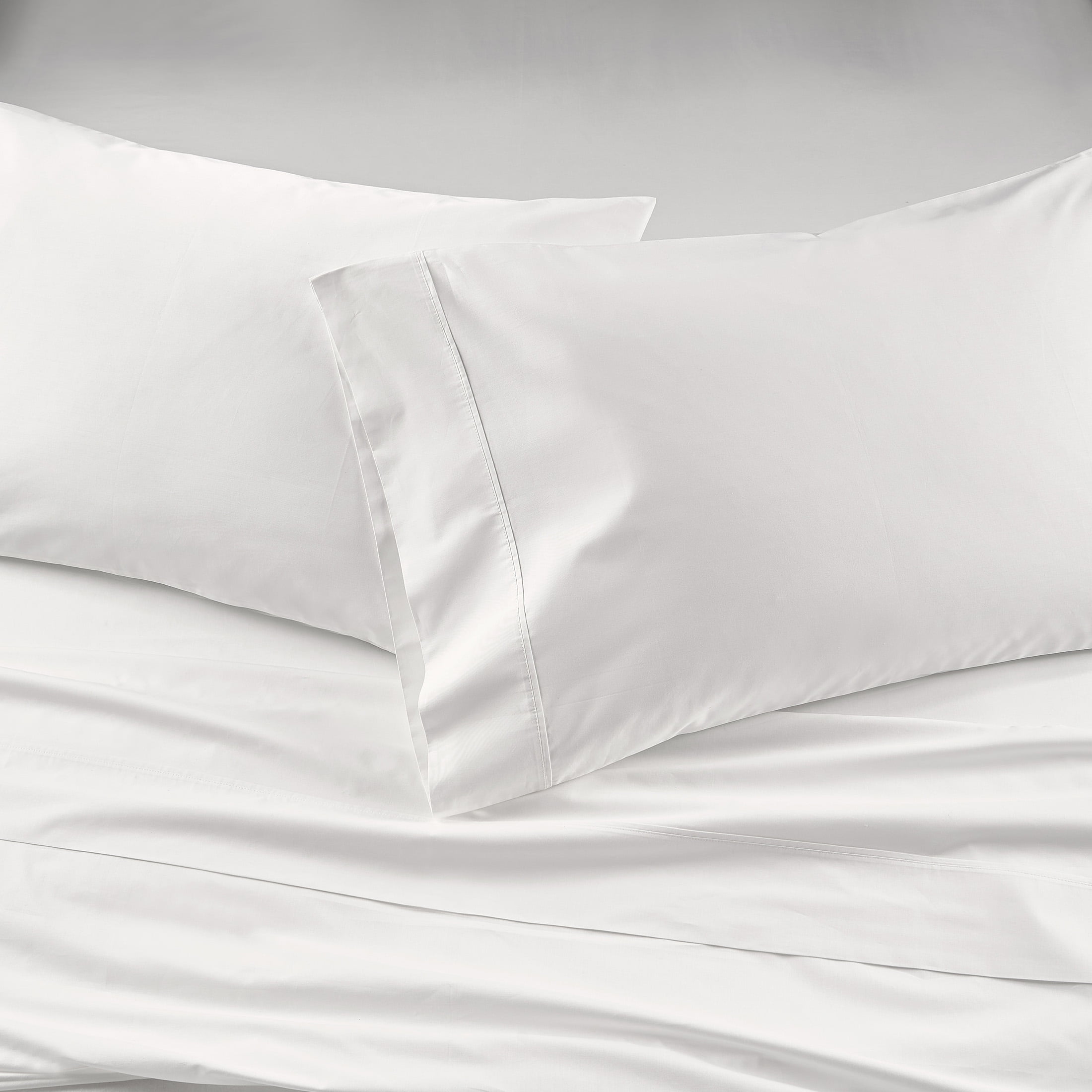Better Homes & Gardens Arctic White Cotton Percale Pillowcases, King (2 Count)