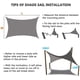 thumbnail image 5 of Toldo Vela de Sombra 2x3m Vela de Sombra de Camuflaje Protección contra Rayos UV Tela Impermeable Resistente a la Intemperie para Jardines Parques Céspedes, Naranja, 5 of 5