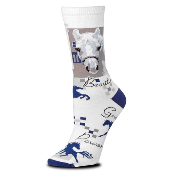 Pixel Horse White Medium Socks