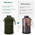 thumbnail image 3 of GEDUX 64oz Water Bottle with Straw & Spout Lid, Protective Sleeve, Handle, Half Gallon Motivational Water Jug, Leakproof BPA-Free Gym Water Bottle with Time Marker, 3 of 7