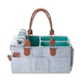 thumbnail image 1 of Organizador de pañales Mr. Pen Baby con tapa de fieltro gris, 1 of 9