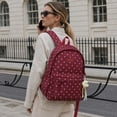 thumbnail image 2 of Btidfty Cute Polka Dot Laptop Backpack Large Capacity Travel Backpack Lightweight Bookbag for Female Elementary & Middle Students (Red), 2 of 8
