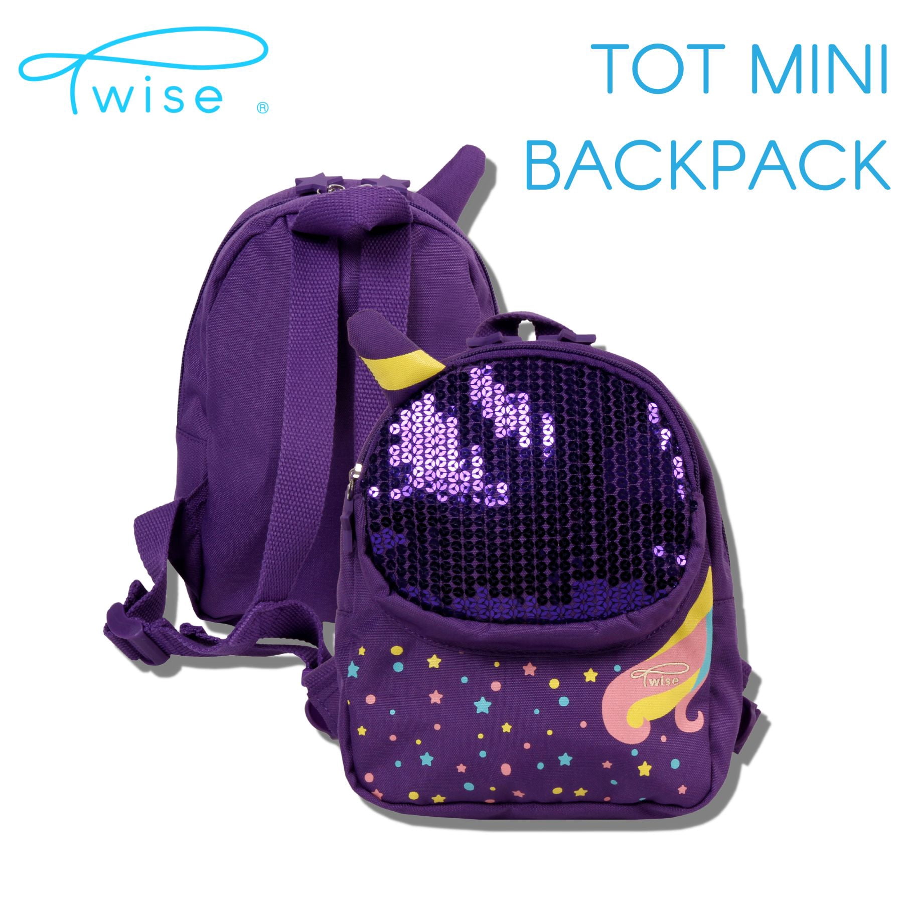 Twise Tots Toddlers Light Weight 9" First Backpack, Unicorn