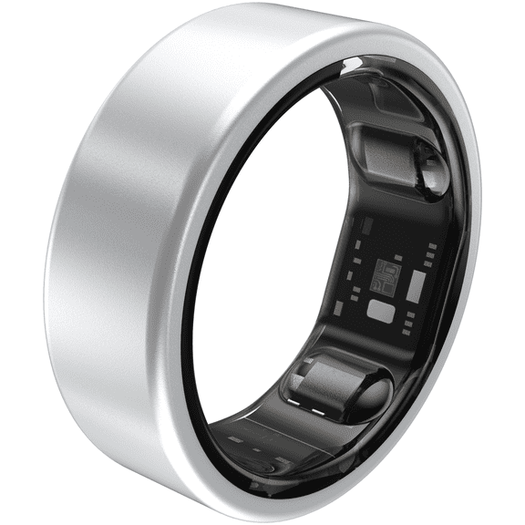 QALO QRNT Smart Ring, Size 08, Sleep/Heart Rate/Movement Tracker, Matte Silver, Unisex