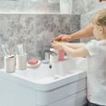 thumbnail image 6 of Bathroom Accessories Set, 4 Pcs White Bathroom Accessory Set, Soap Dispenser, Toothbrush Holder, Tumbler and Soap Bar Dish, 6 of 7
