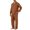 25# Light Brown, variant on Mens Pajama Set Soft Long Sleeve Pajamas for Men Lightweight Button Up Sleepwear Lounge Pjs Outfits Black XXL
