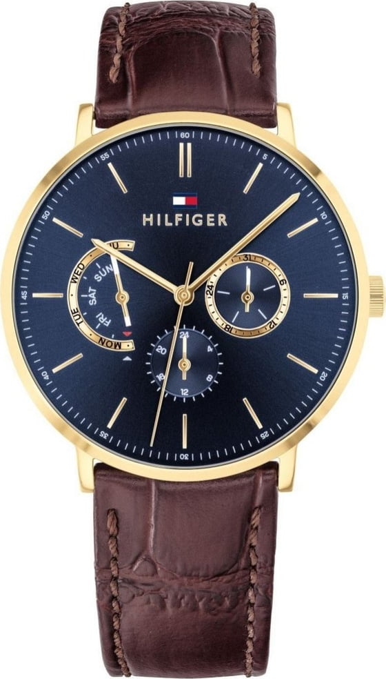 Tommy Hilfiger Brown Leather Mens Watch 