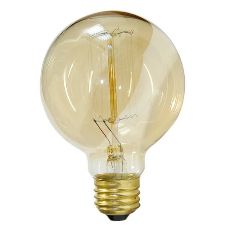 G30 Globe Bulb - Globe G30 40w Antique Vintage Style 3.3in Diameter Squirrel Cage filament bulb