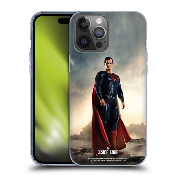 Head Case Designs Officially Licensed Justice League Movie Character Posters Superman Soft Gel Case Compatible with Apple iPhone 14 Pro Max