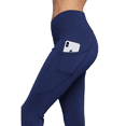 thumbnail image 4 of Women's High Waist Tech Pocket Activewear Leggings - Navy Blue, L, 4 of 7
