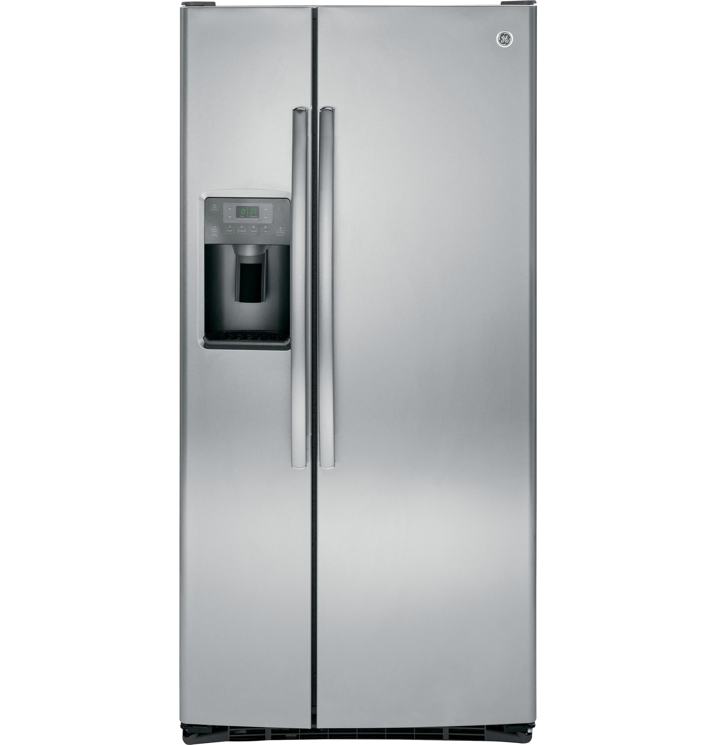 GE Appliances GSS23GSKSS 33 Inch Freestanding Side by Side Refrigerator 33 Inch Refrigerator Stainless Steel