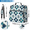 thumbnail image 2 of FORMRS Zipper Binder with Shoulder Strap 2-inch Ring 500 Sheet Capacity File Bag, Blue Mosaic Pattern, 2 of 5