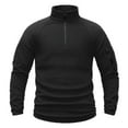 thumbnail image 1 of pstuiky camisas de manga larga para hombre, Chaqueta polar de color liso para hombre, cálida, con media cremallera, manga larga, cuello alto, blusa de abrigo Tops casuales para hombres xxl, 1 of 2