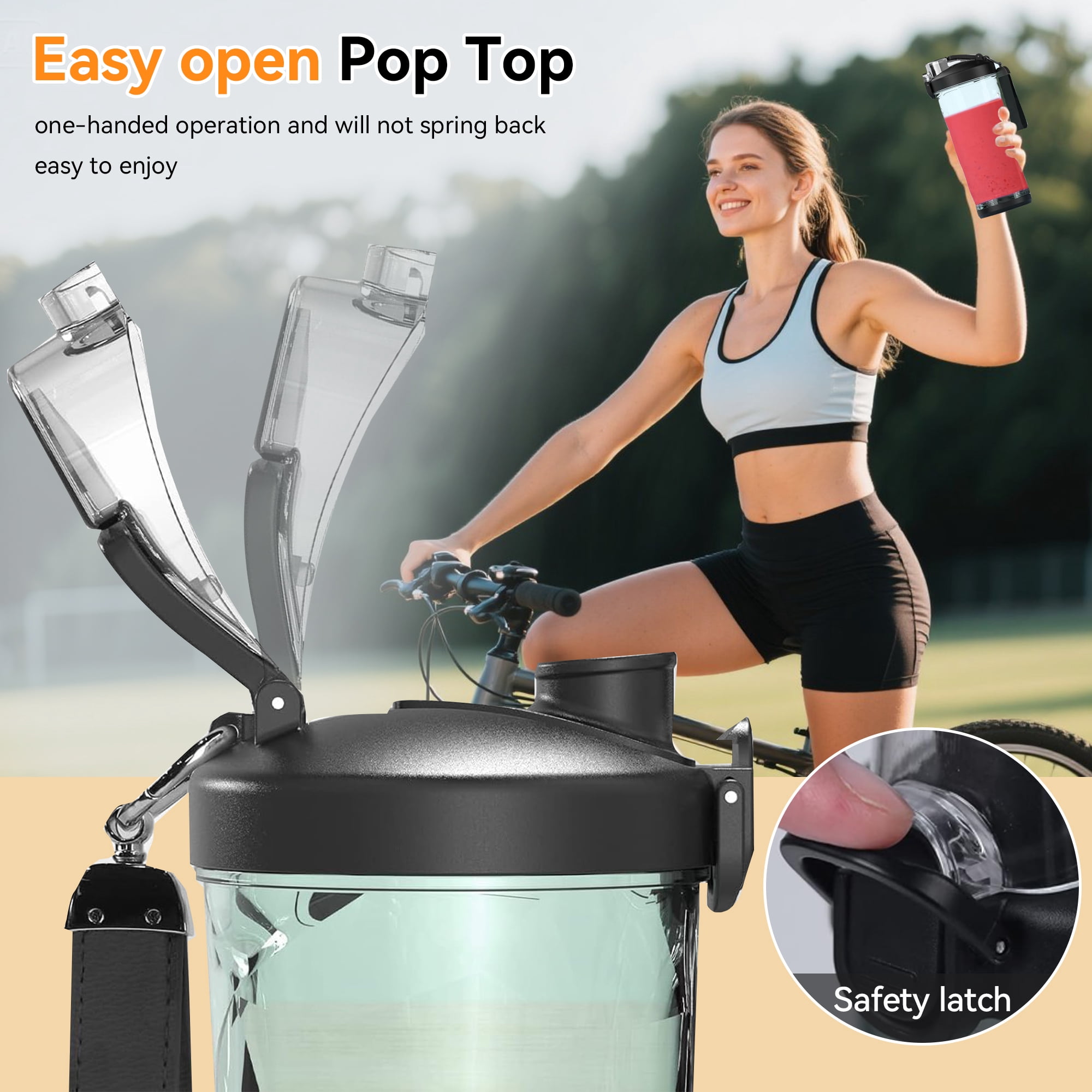 ORFELD Personal Portable Blender, Small Kitchen Appliances Blender Cup for Shakes and Smoothies Rechargeable Shaker Bottle, 20oz
