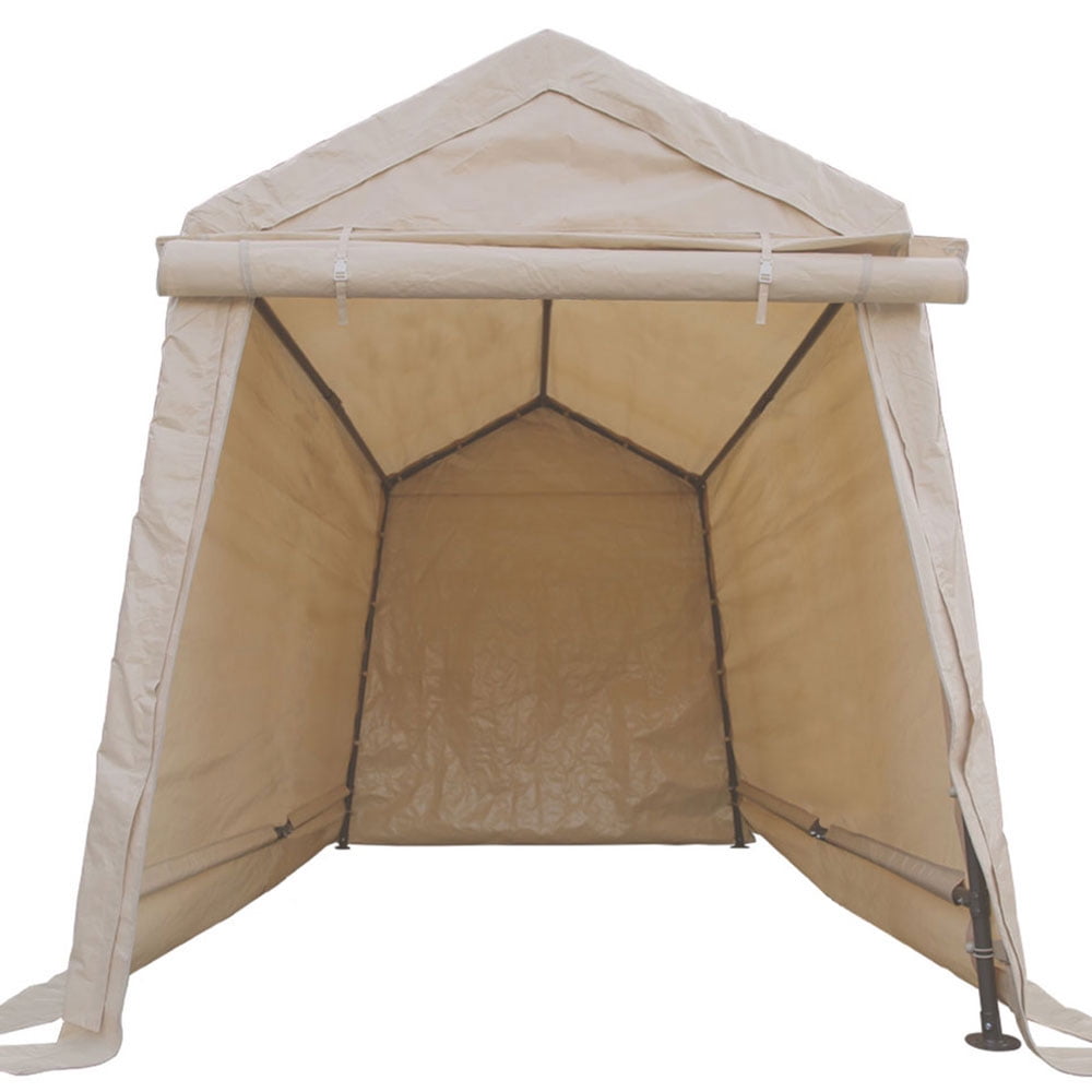 Impact 6 x 8 ft. Outdoor Metal Storage Shed, Beige