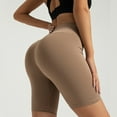 thumbnail image 6 of Kopltyrfg High Waist Biker Swim Shorts — Womens Quick Dry Multi-Sport Jammers Light Brown L, 6 of 9