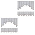 thumbnail image 1 of Bearachild 2X cortina de ventana de encaje de fibra, cortinas extraíbles portátiles lavables para interior, dormitorio, cocina, cafetería, decoración Blanco 160x60cm +160x30cm 2piezas Bearachild CBP096759, 1 of 5