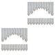 thumbnail image 1 of Inteprter 2x cortina de ventana de encaje de fibra, cortinas desmontables lavables portátiles para interior, sala de estar, balcón, cafetería, Blanco 160x60cm +160x30cm 2piezas Inteprter CBP096759, 1 of 5