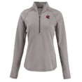 thumbnail image 2 of Women's Cutter & Buck Heather Gray Kansas City Chiefs  Peshastin Eco Fleece Recycled Tri-Blend Raglan Half-Zip Jacket, 2 of 3