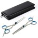 thumbnail image 4 of Juego de tijeras de peluquería con tijeras de entresacar, kit de tijeras profesionales de 15 cm para salón y uso doméstico., 4 of 5