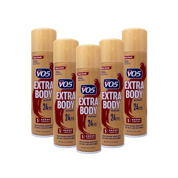 5 Pack - VO5 Hairspray Extra Body, Strong Hold 5, 24 Hr, 8.5 OZ