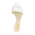thumbnail image 5 of YDN Women Open Toe Slip on Mules Kitten Low Heel Clog Sandals Comfortable Casual Dress Summer Slides Size 6.5 White, 5 of 5