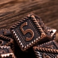 thumbnail image 5 of Cusdie Metal DND Dice Set, 7 die Metal Polyhedral D&D Dice Set Serrated Edge Dice for DND Dungeons and Dragons TTRPG Role Playing Games, 5 of 5