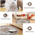 thumbnail image 7 of LOKHOM Bohemian Round Area Rugs 4Ft Washable Non Slip Round Rug for Living Room, Bedroom, Orange, 7 of 7