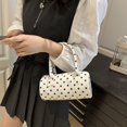 thumbnail image 6 of Hsqqdc Retro Polka Dot Cylindrical Handbag PU Leather Crossbody Shoulder Bag for Work and Travel, 6 of 7