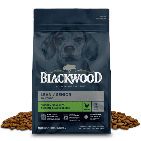 Blackwood Dry Dog Food Lean/Senior Chicken Meal with Ancient Grains 10 lb.