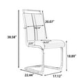 thumbnail image 6 of Kitchen Dining Chairs Set of 4, Modern PU Faux Leather High Back Dining Chair with C-Metal Legs, Dining Chairs with Upholstered Seat for Dining Room, Kitchen, 6 of 9