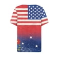 thumbnail image 5 of MEICHEN Women's Summer Printed Tops Short Sleeves Blouse Tops Women's Blouse Short Sleeve T Shirt V Neck T Shirt, 5 of 6