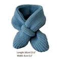thumbnail image 3 of Splozh Kid Scarf for Girl Children's Scarf Comfortable Warm Solid Color Knitted Boys Girls Baby Neck Scarf Blue,One Size, 3 of 3