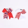 thumbnail image 5 of EnJoCho Girls Patriotic Ponytail Hair Ribbon Streamer 4th of July Red White Blue American Flag Holder Elastic Hair Tie Bands Independence Memorial Day outfit, 5 of 8
