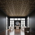 thumbnail image 5 of 223 - La Scala 2 ft. x 2 ft. PVC Glue-up or Lay in Ceiling Tile in Antique Brass (400 Sq.ft / Pack) - 50 Pieces, 5 of 19