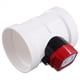thumbnail image 2 of 2X Amortiguador Motorizado de Plástico PVC Válvula de Retención Conducto de Aire Controlador de Volumen para Tubería de Ventilación 220 V CA 110 mm, 2 of 8