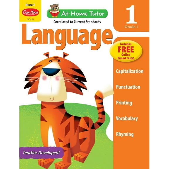 Pre-Owned At-Home Tutor: Language, Grade 1 Workbook Paperback