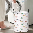 thumbnail image 6 of Uemuo Dachshund Dog Puppy Pattern Circular Laundry Hamper Basket with handles,Collapsible laundry basket,Large capacity laundry hamper,Laundry Organizer-Medium, 6 of 8