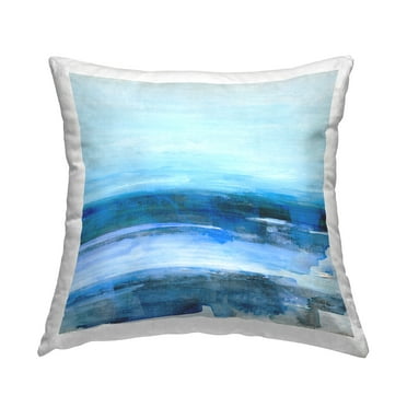 Stupell Industries Blue Modern Scenery Decorative Printed Throw Pillow, 18 x 18