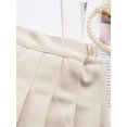 thumbnail image 5 of TSSOE Kids Girls Pleated Mini Skirts High Waist School Uniform Skirts Sports Scooter Workout Performance Skorts Beige 15-16, 5 of 7