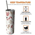 thumbnail image 6 of 20oz White Christmas Cookie Pattern Skinny Tumblers Stainless Steel Tumbler with Lid and Straw,Vacuum Insulated Double Wall Travel Tumbler Cups with Cleaning Brush for Coffee,Tea, 6 of 6