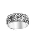 thumbnail image 4 of Bali Bead Swirl Ball Wide Ring .925 Sterling Silver Band Jewelry Female Male Unisex Size 7, 4 of 4