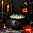 thumbnail image 6 of Joyfy 1 Pack Halloween Cauldron with Handle,Large Halloween Candy Bucket Basket Candy Bowl Halloween Bucket Plastic Cauldron Trick or Treat Bucket, 6 of 8
